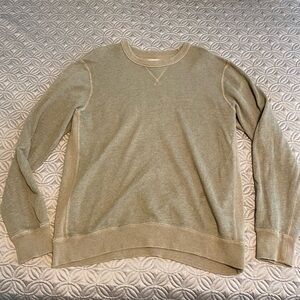 Buck Mason Heathered Twill Terry Vintage Crew